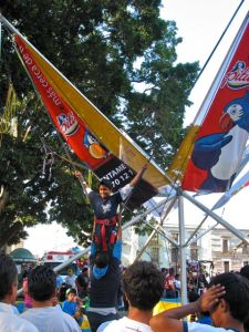 Bungee contraption -- ready for lift off.