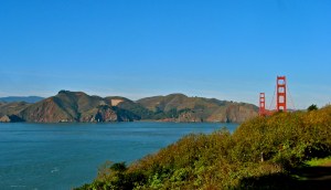 Golden Gate Bridge and Marin Headlands from the San Francisco Presidio