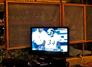 TV showing 2011 Super Bowl