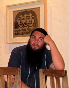 Guillermo Fricke listening to the talk by Liza Bakewell at IAGO