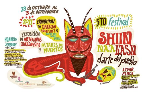 Poster for the exposition of Oaxacan folk art on Oc. 28 - Nov. 3