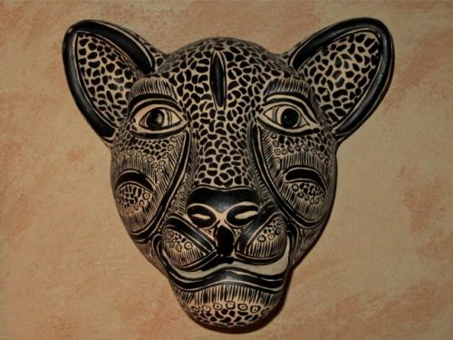 Ceramic jaguar head