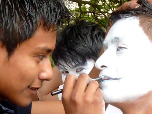 Close-up of face painting