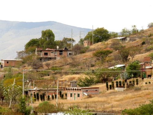 Houses on hillside