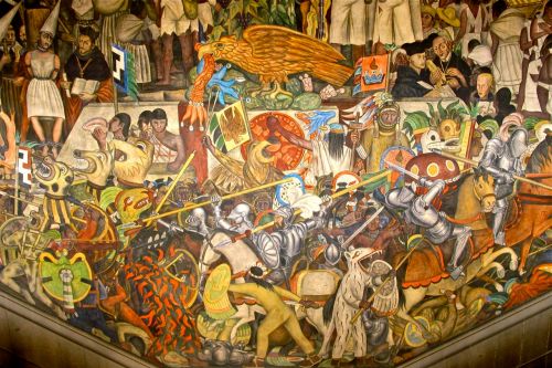 History of Mexico by Diego Rivera, 1931 - National Palace, Mexico City.