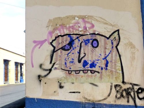 Creature painted on wall