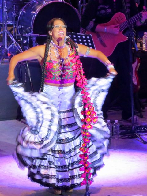 Lila Downs fluttering skirt
