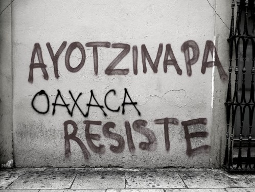 Graffiti: Ayotzinapa Oaxaca Resiste