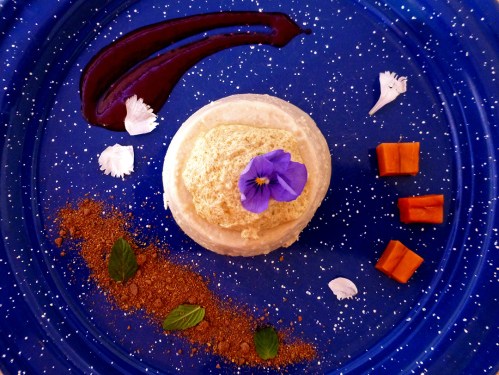 Panacotta de tejate (Tejate flavored pana cotta)