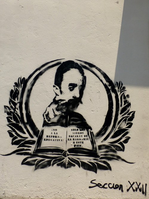 No to the education reform! Only books will draw this country away from barbarism.