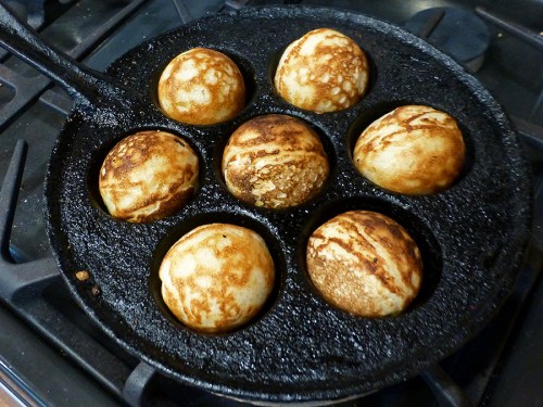 Æbleskiver on New Year's Day 2016; a family tradition