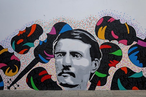 Mural of composer Macedonio Alcalá